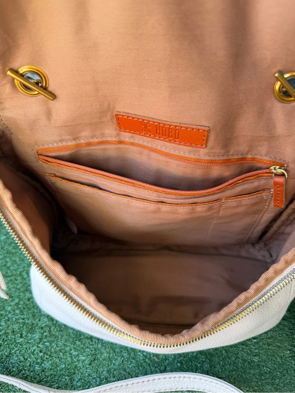 HOBO Fern Cream Pebbled Leather Women’s Crossbody Bag